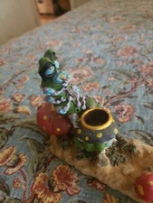 Vintage 2001 Alice In Wonderland Shroom Incense Burner Holder Well Made! 12 inch