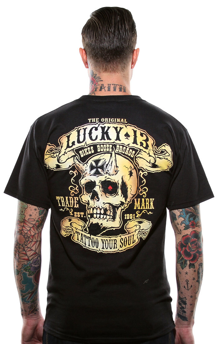 ALTRA Lucky 13 T Shirt Alcol Biciclette e Broads Nero