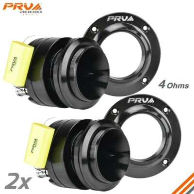 2x PRV Audio TW450Ti-ND-4 Bullet Neodymium Pro Super Tweeter 4 Ohm Titanium 240W