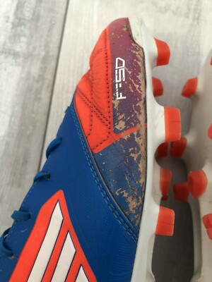 Adidas F50 Adizero FG Orange Blue Football Soccer Cleats US9 1/2