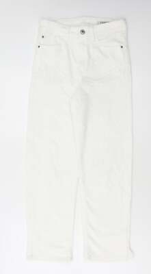 Marks and Spencer Damen Weiß Baumwollmischung Skinny Jeans Größe 8 L25
