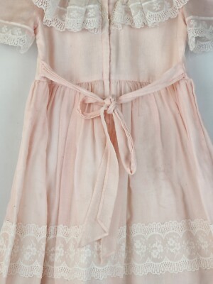 Vintage Jessica McClintok Gunne Sax Girls Dress Pink Lace Sz 6