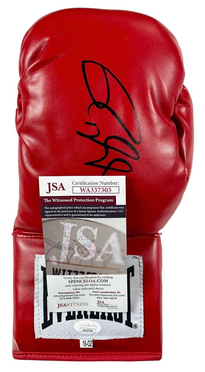 ROY JONES JR. Signed Autograph BOXING GLOVE (1) Left Red JSA
