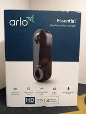 Arlo Essential Wireless Video Smart Doorbell - Black (AVD2001B-100NAS) Brand New