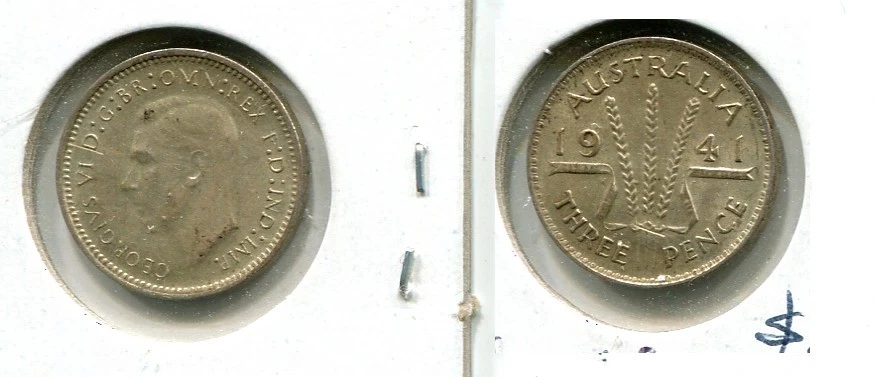 AUSTRALIA 1941 3 PENCE SILVER COIN AU 316G | eBay