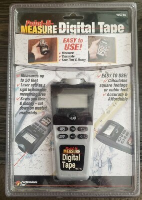 POINT N MEASURE DIGITAL TAPE MEASURE CALCULATE SQUARE OR CUBIC FOOTAGE - NEW