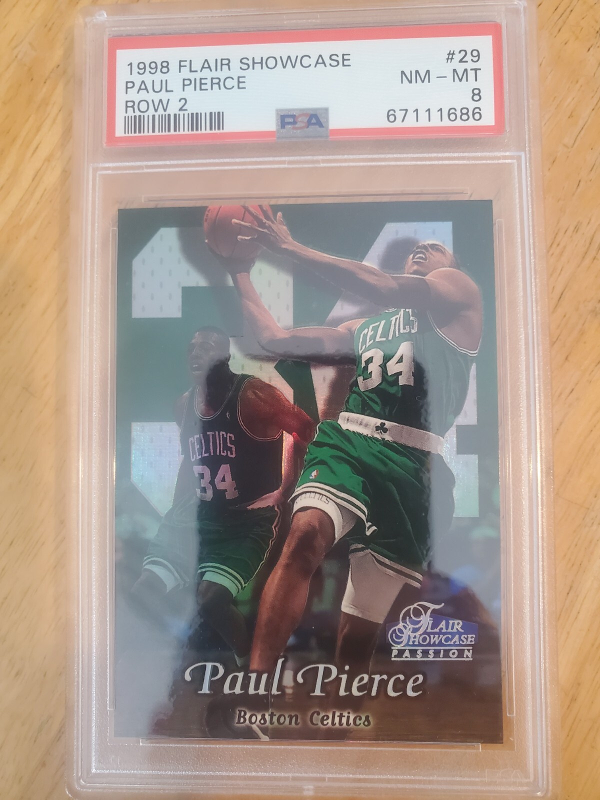 PAUL PIERCE 1998-99 Flair Showcase #29 Row 2 RC Rookie Card PSA 8 NM MINT