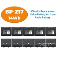 10PC 1900mAh BP-217 BP-217Li Replacement Battery for Icom IC-80AD IC-91A IC-91AD