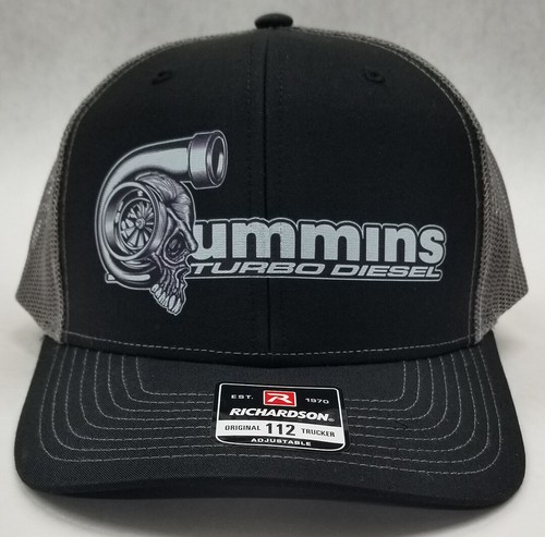 CUMMINS TURBO DIESEL SKULL TRUCKER HAT 