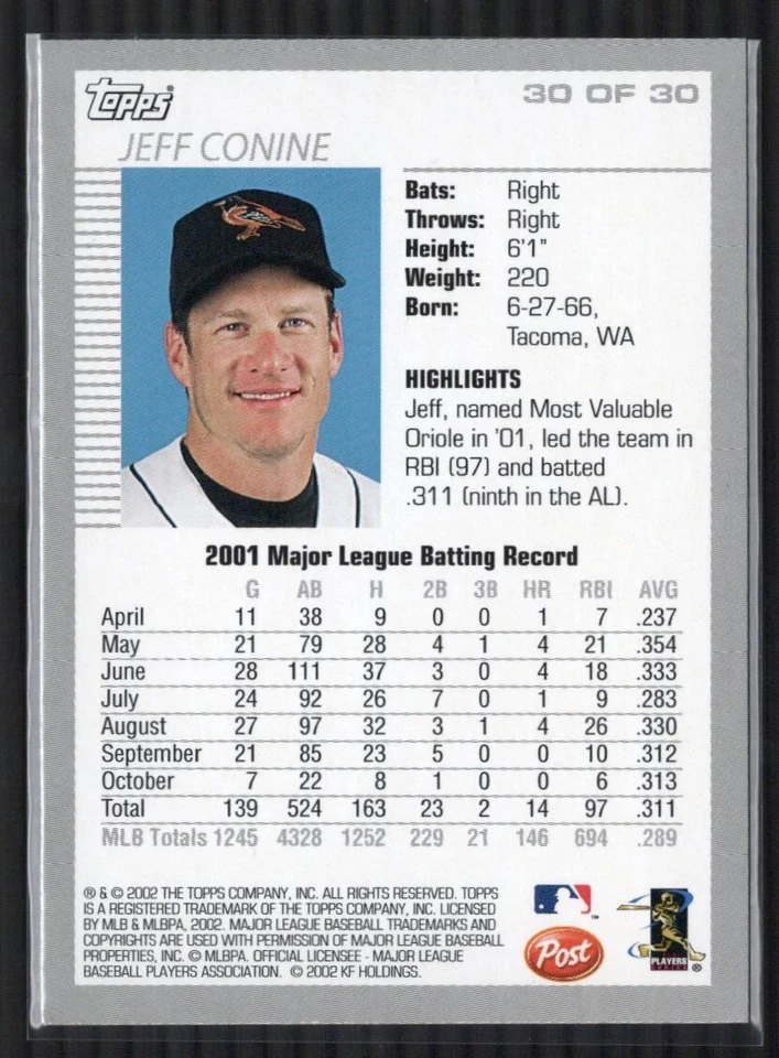 2002 Topps棒球卡4张套装  — 第 4/4 张图片