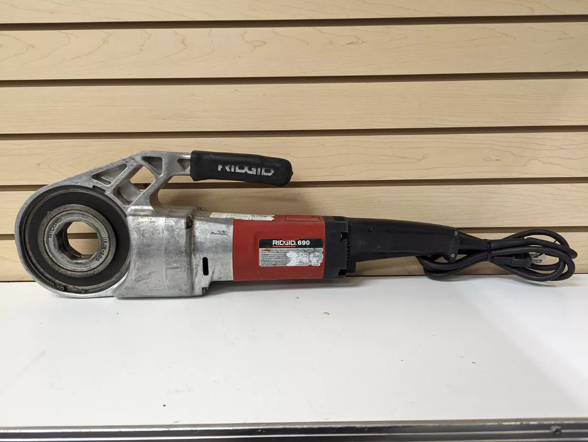 Ridgid 690 Power Drive Hand Held Pipe Threader TESTED tool only no die heads