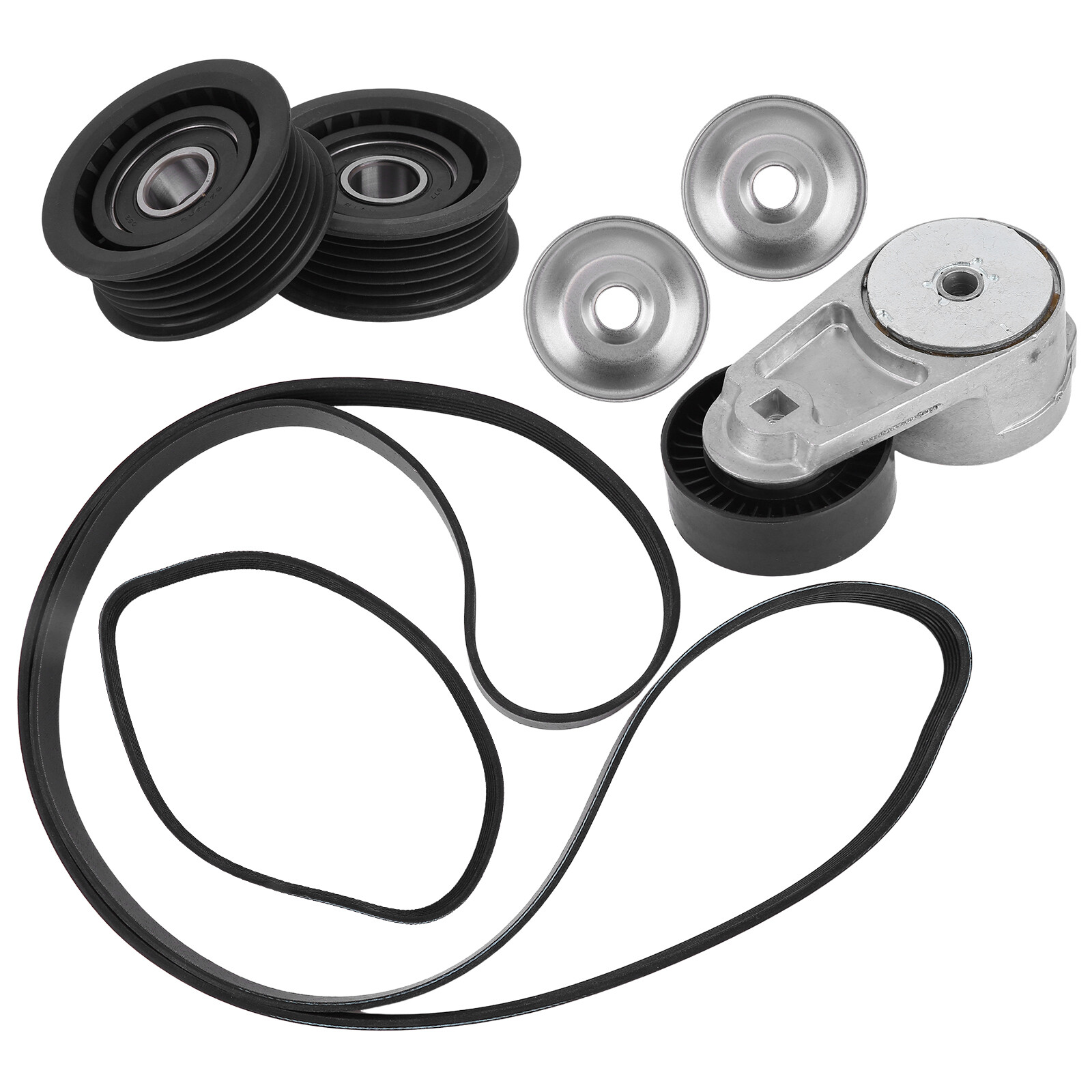 For Maserati Ghibli Levante Quattroporte Drive Belt Replacement Kit 3.0TT V6 4Pc