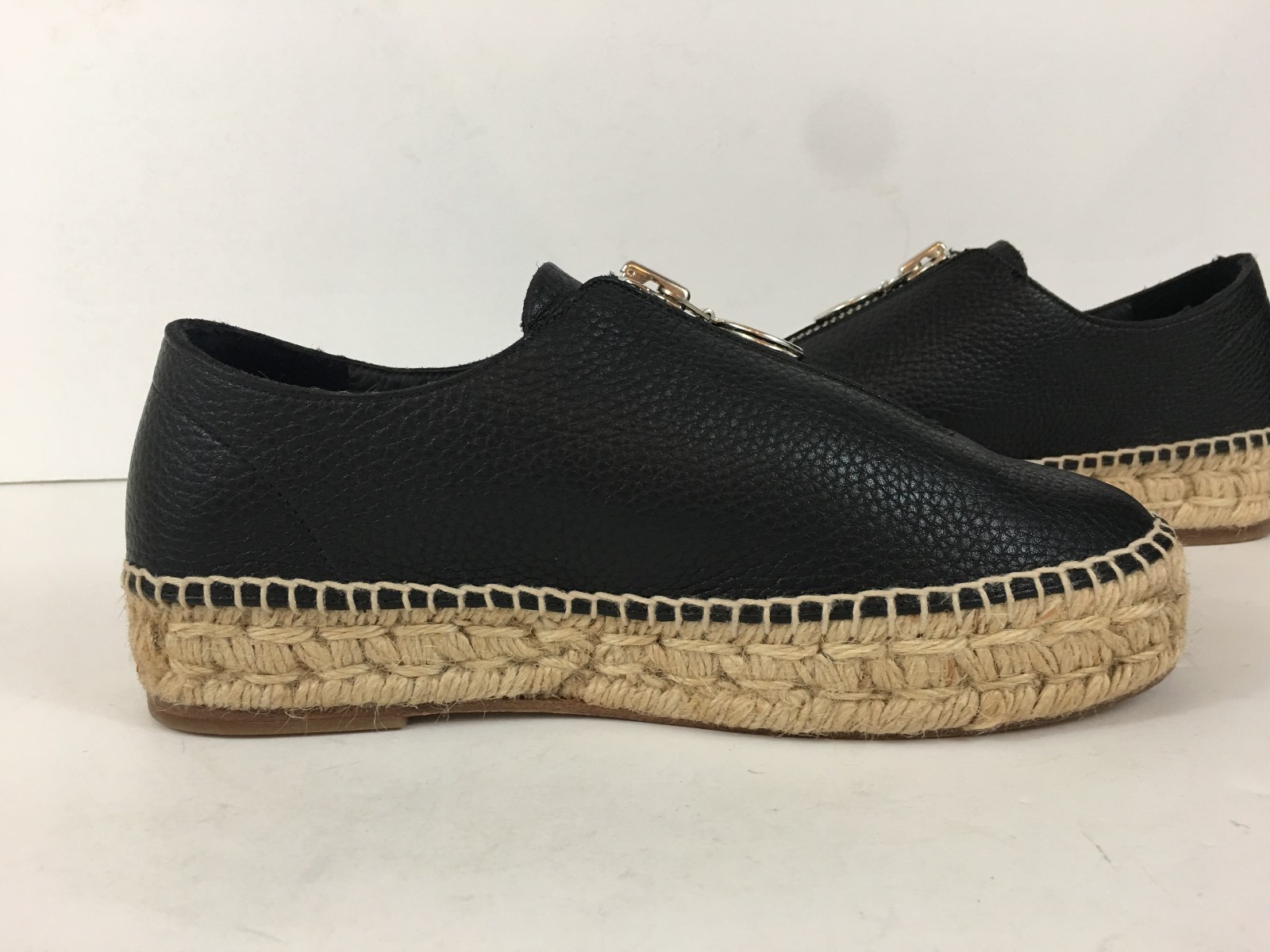 ALEXANDER WANG DEVON BLACK LEATHER ESPADRILLE PLA… - image 9