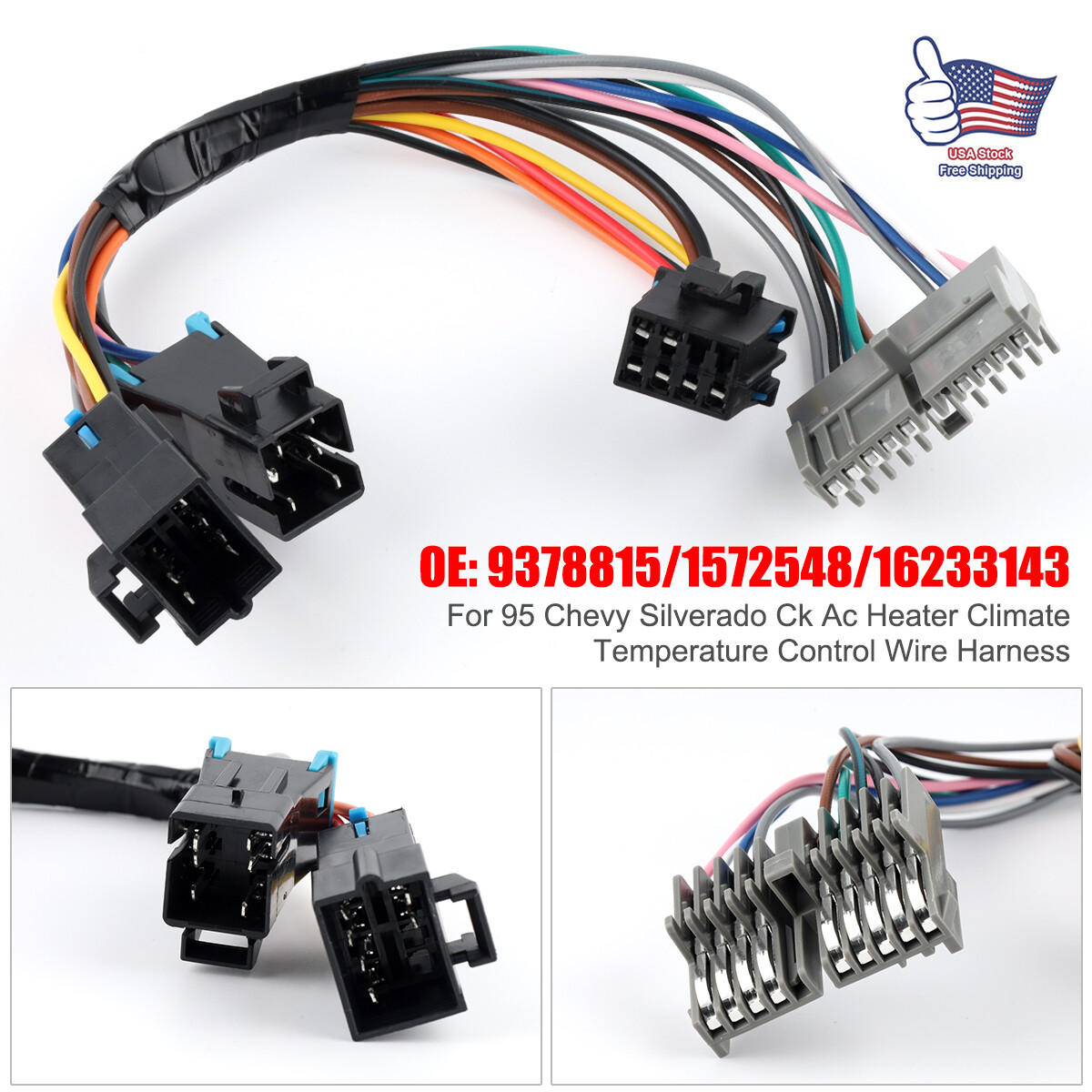 95 Chevy Silverado GMC A/C Heater Climate Control Wire Adapter