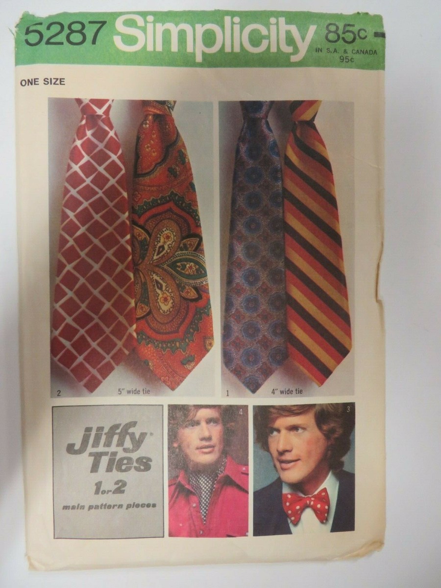 Vintage 70's Simplicity WIDE TIES 4