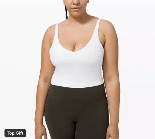 Lululemon Align Tank White Sports Top With Built In Bra Yoga Light Size 6 |  eBay