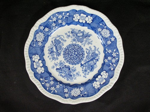 7 Spode Blue Room Collection Regency Series Dinner Plates 10.5 inch 6 Scenes - Picture 4 of 15