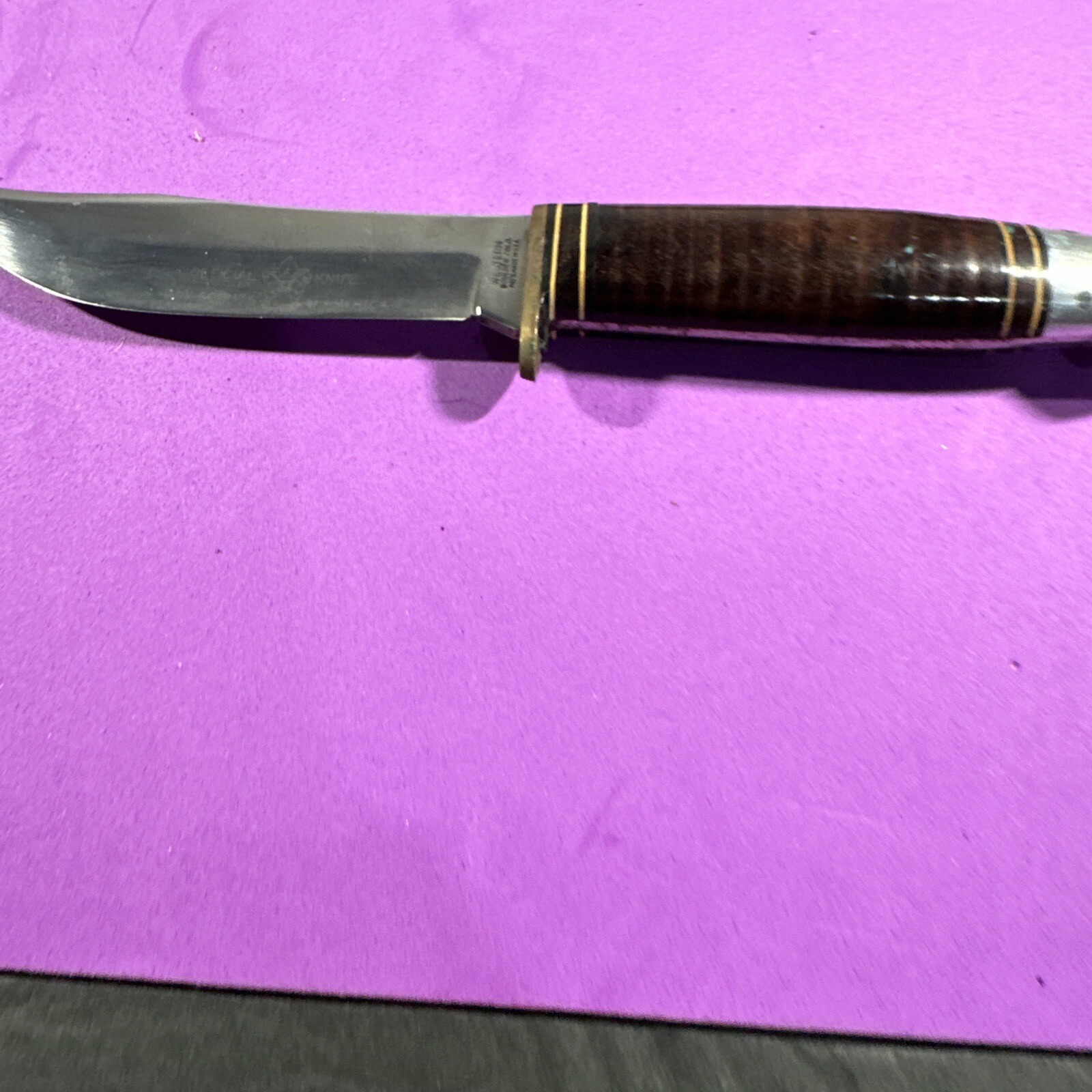 Vintage Western Brand Fixed Blade Hunting Survival Knife USA With