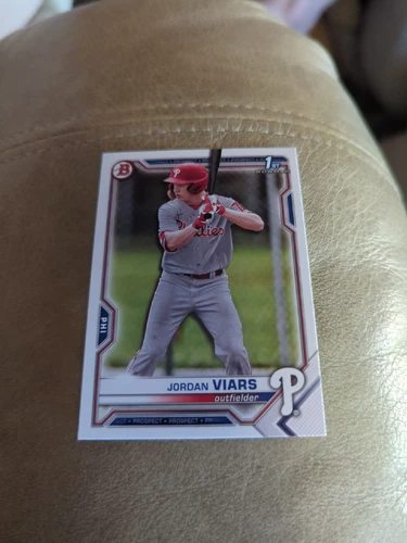 2021 Bowman Draft #BD-132 Jordan Viars 1st Philadelphia Phillies