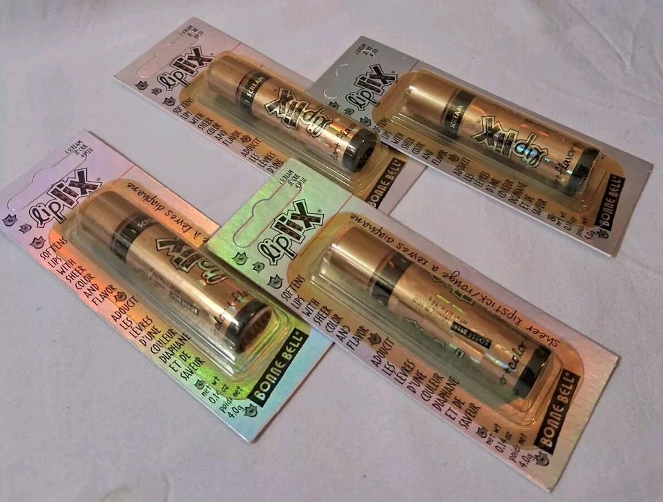 Nuevo Stock Antiguo Paquete Original DE COLECCIÓN Bonne Bell "I SCREAM" Lip Lix ~ Lote de 4 Foto 4 de 4