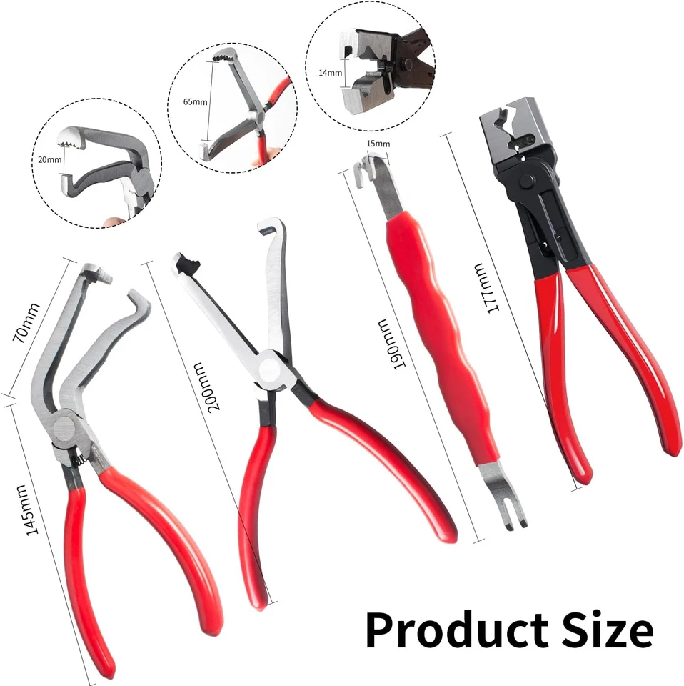 4Pcs Electrical Disconnect Pliers 60° Automotive Electrical Connector Separator - Image 3 of 4