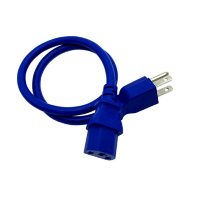 2 Ft Blue Power Cord for MICROSO Ft XBOX ONE 1 BRICK CHARGER ADAPTER