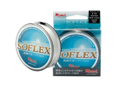 Momoi Soflex FC 0.117-0.570mm 50m Klar Ultra Stark MIJ Fluorocarbon-Schnur