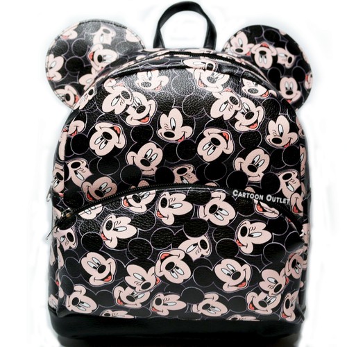Mickey Mouse Backpack Purse 10" Faux Leather Disney Lady Carry All Travel Bag - Picture 4 of 8