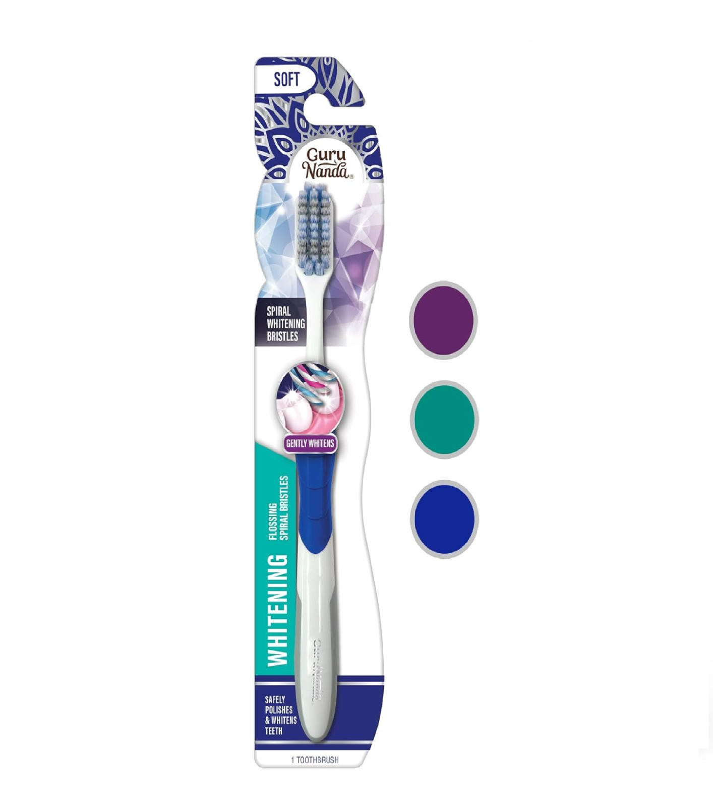 Whitening Toothbrush with Flossing 1 Count (Pack of 1),