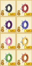 Animal Jam Classic AJC 8-Set Rare Short Spiked Collar Bundle (READ DESCRIPTION)