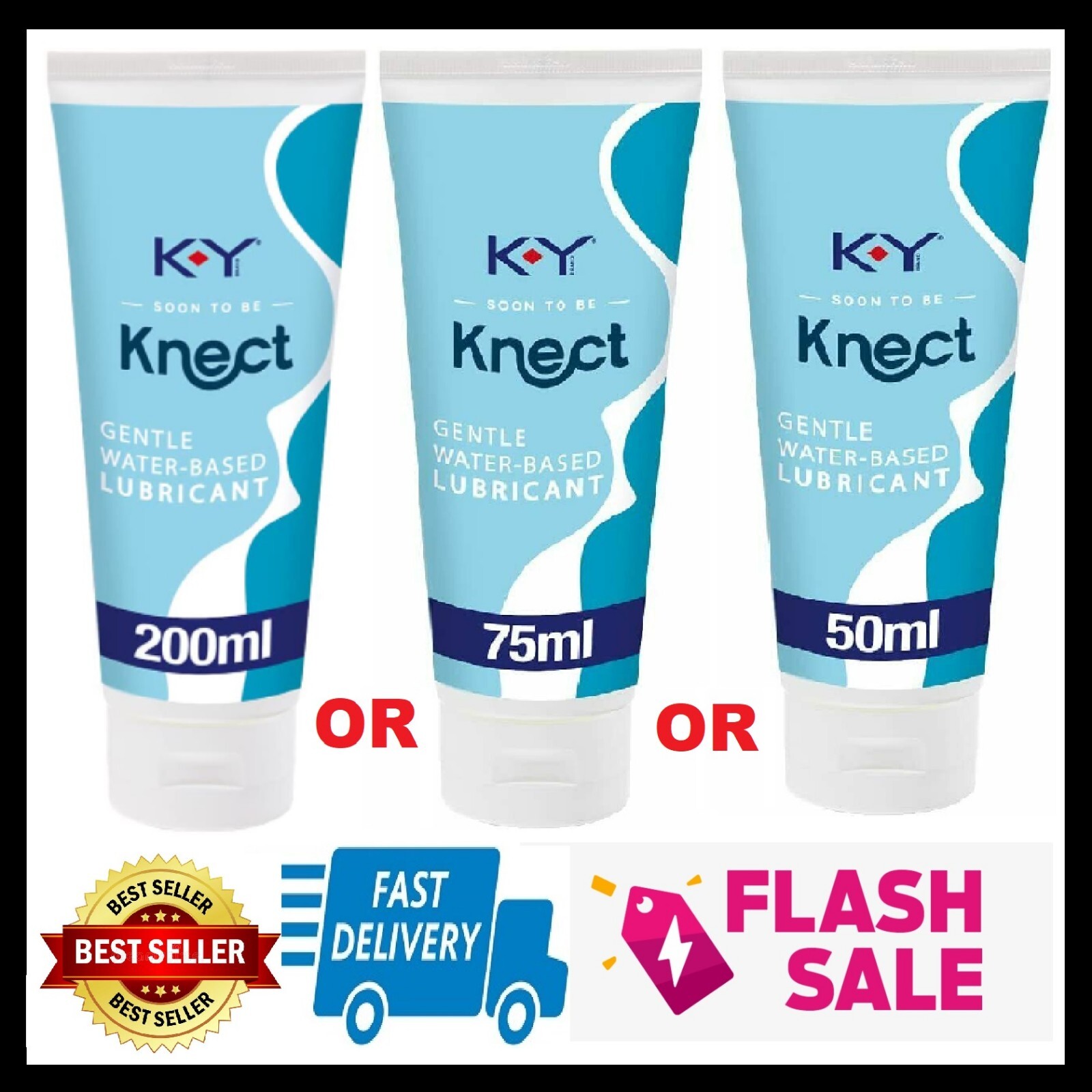 KY Jelly, Kynect Personal Water Based Lube 75ml 50ml 200ml new UK fast