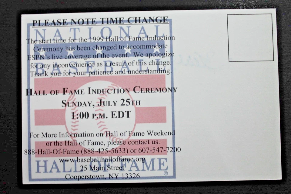 Willie Stargell (d.2001) Pittsburgh Pirates Autograph HOF Induction Postcard JSA - Image 2 of 4