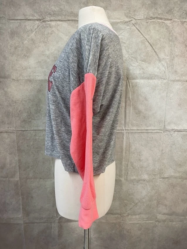 Camisa para dormir Justice Girls manga larga gris jaspeado talla L (12/14) Foto 2 de 4