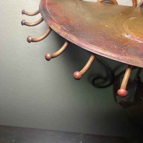 Bronze Mirror Wall Sconce Candle Holder Shelf Jewelry Holder Oval Vanity Decor - Picture 11 of 11