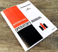 International 82 Combine Operators Manual Owners Book Maintenance Settings