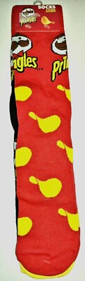 Pringles Chips Crisps Men's Crew Novelty Socks Pack of 2 Pair Size Medium 6-10