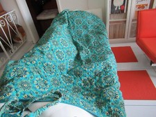 Home Brand Full/Twin Comforter Spread w 1 Sham carry bag NM Green Blue BEAUTY