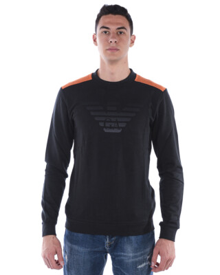 Emporio Armani Ea7 Sweatshirt Hoodie Man Black 6GPM82 PJO5Z 1201 Sz XL MAKEOFFER