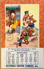 Dressed Monkeys Beauty Salon Comic Calendar Advertising Postcard 1961