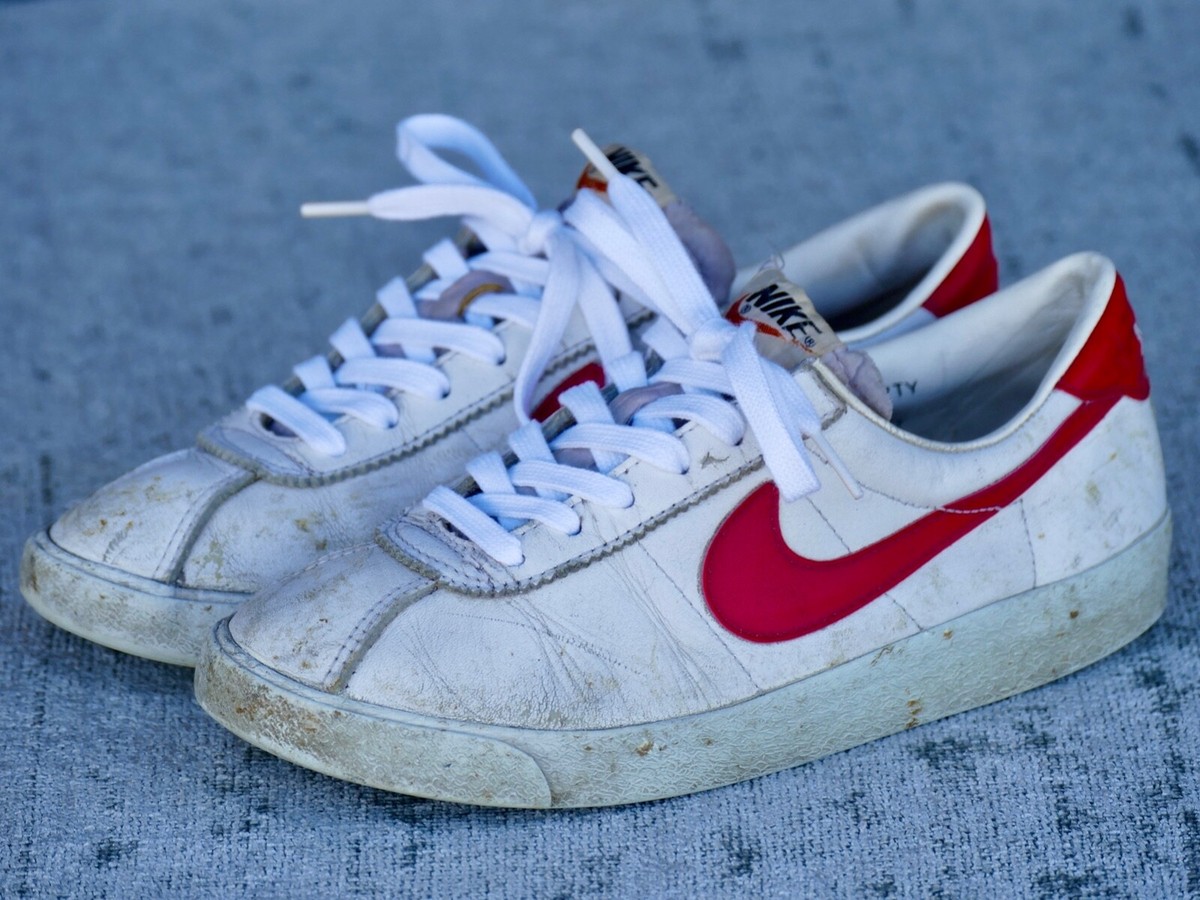 Vintage 1980 Nike Bruin 5.5 white red - Marty McFly Back to the