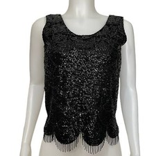 Vintage 60s Beaded Fringe Top