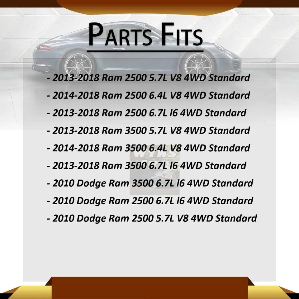 Ruedas delanteras todas las articulaciones juntas en U 2 piezas para Ram 2500 5,7 L 4x4 2013-2018 Foto 2 de 4