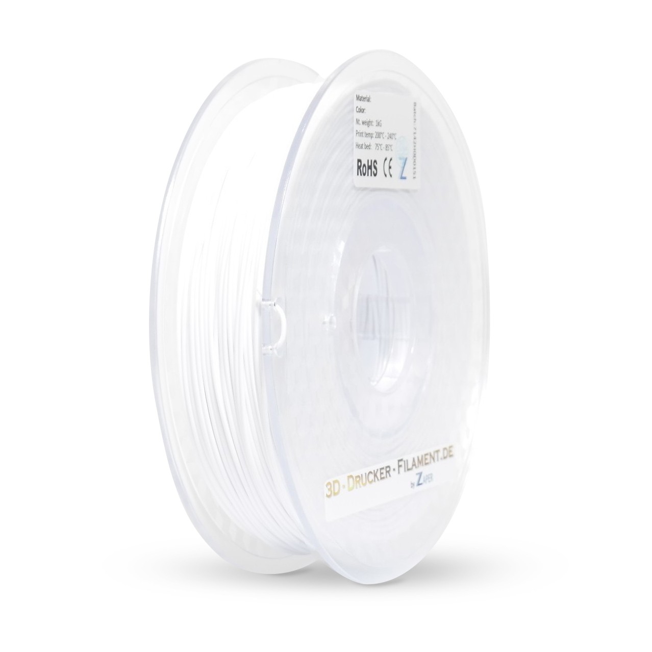 Z3D NYLON PA12 1,75mm WEIß 500g 3D Drucker Filament WHITE für Hobby Modellbau