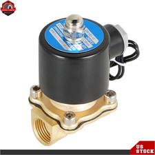 1/2 in 12V DC Brass Electric Solenoid Valve NPT Gas Water Air Normally Closed US
