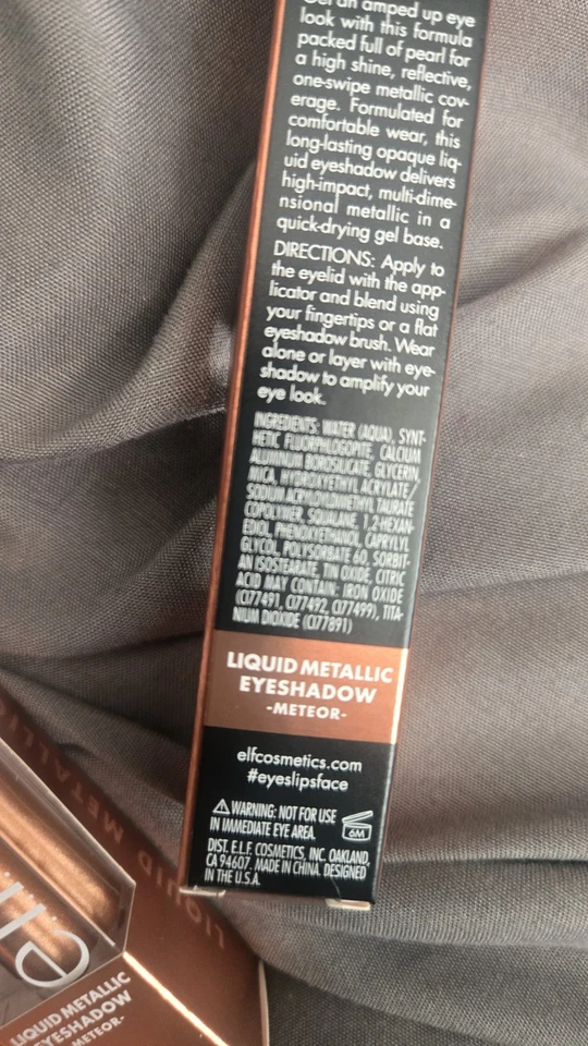 E.L.F. Liquid Metallic Eyeshadow. Meteor. 0.1 FL. Oz FREE SHIPPING!! - Image 3 of 3