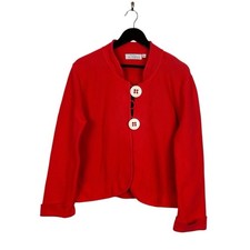 Willow Pink Button-Front Jacket Cardigan Size X-Large 100% Cotton Made in USA