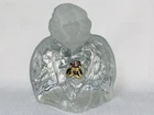 Vintage Fenton Art Glass Guardian Angel Figurine Pink October Birthstone Frosted