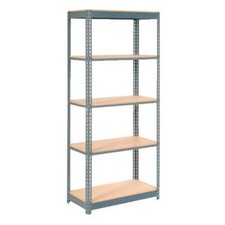 Global Industrial Heavy Duty Shelving 48"W x 24"D x 84"H With 5 Shelves Wood