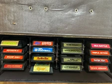 Intellivision Lot 22 Games w/ Case Mattel Imagic Activision Coleco Retro 1980s
