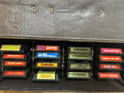 Intellivision Lot 22 Games w/ Case Mattel Imagic Activision Coleco Retro 1980s